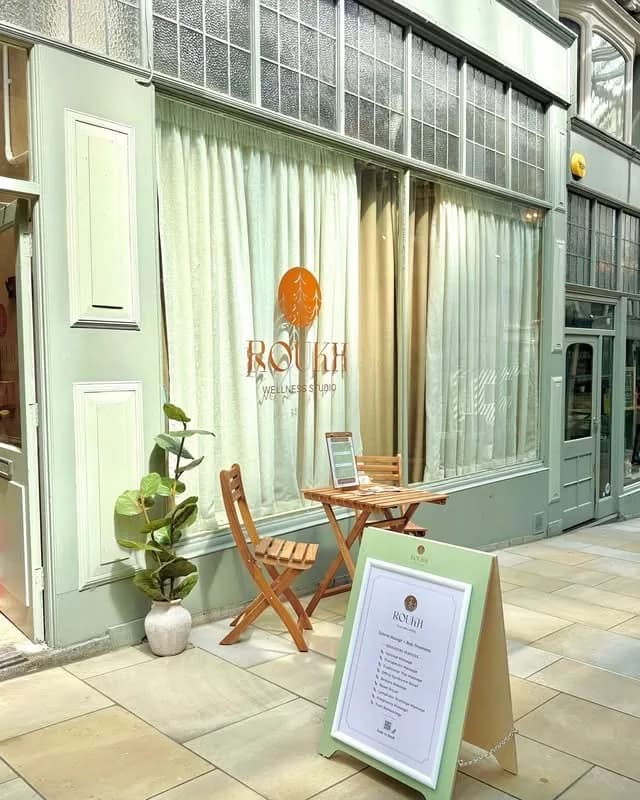 Roukh Grand Arcade shopfront — Thai massage studio in Leeds city centre